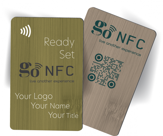  Eco-friendly Wodden vertical card olive-moka from store GoNFC 